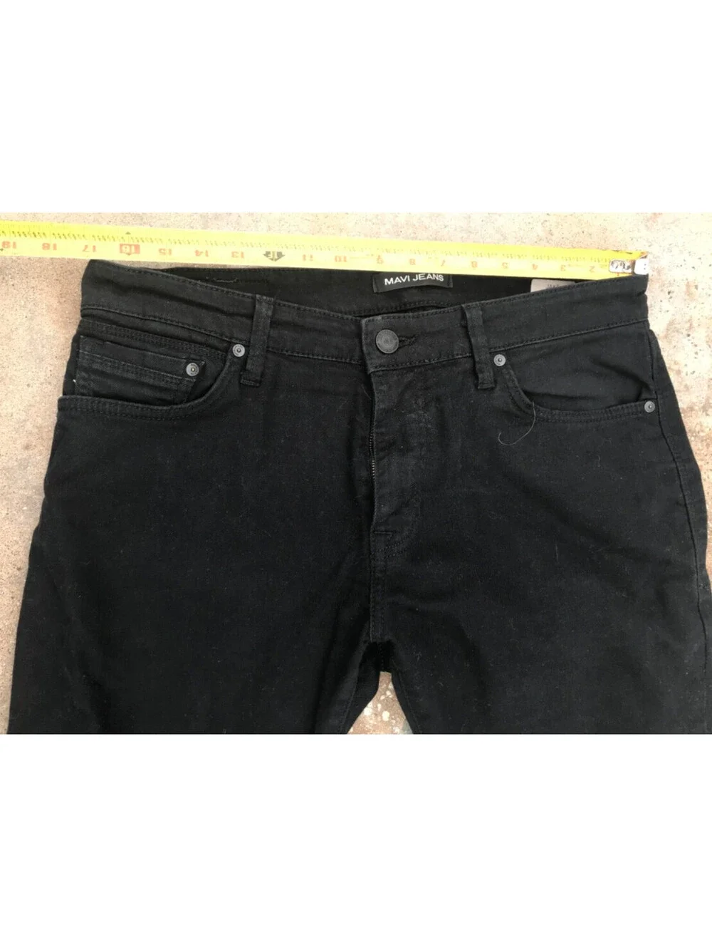 Mavi Jeans Mens 31x30 Black Jake Slim Straight Premium Dark Wash Stretch Denim